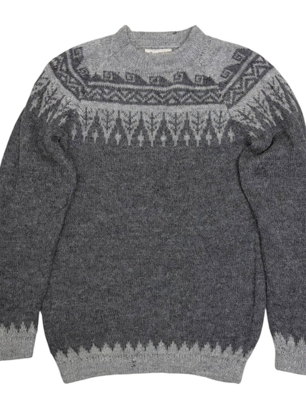 100% ALPACA WOOL Vintage Sweater Winter Fall Retro Womens Small